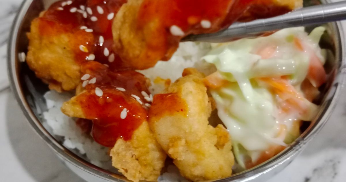 Rice Bowl Crispy Fish saos Lava