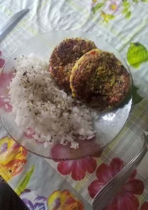 Una foto de Hamburguesa de garbanzos