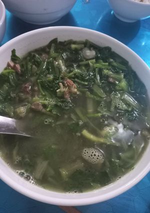 Hình của món Canh cải thịt nạc tái chế từ thịt rang♻.