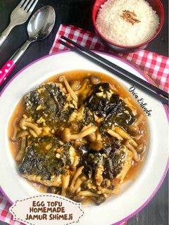 Foto resep Egg Tofu Homemade Jamur Shimeji