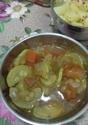 صورة لوصفة ايدام الكوسة