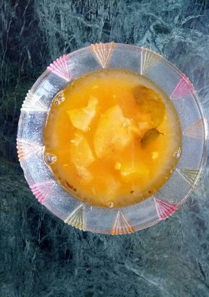 A picture of Andhra Rasam Sambar.