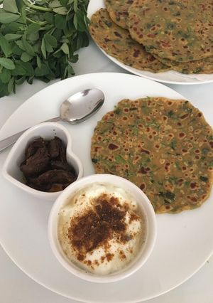 A picture of Wheat flour thepla.