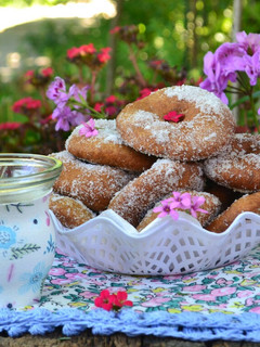 Una foto de Tortas fritas dulces de naranja y harina integral❤