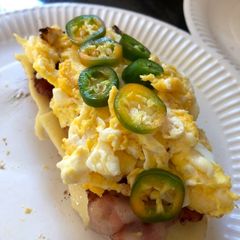 A picture of Bacon egg and cheese.