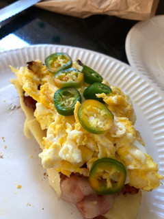 A picture of Bacon egg and cheese.