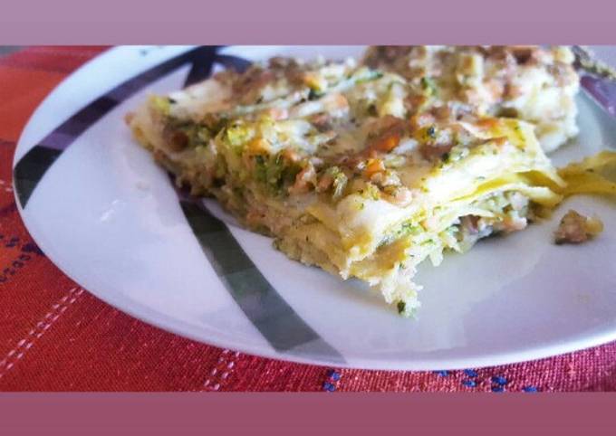 Lasagna zucchine e salmone