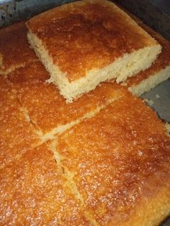 صورة لوصفة بسبوسة سريعة وخفيفة 😘 مع قهوة العصر