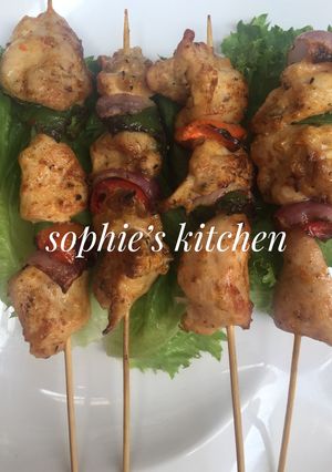 A picture of Chicken kebab.