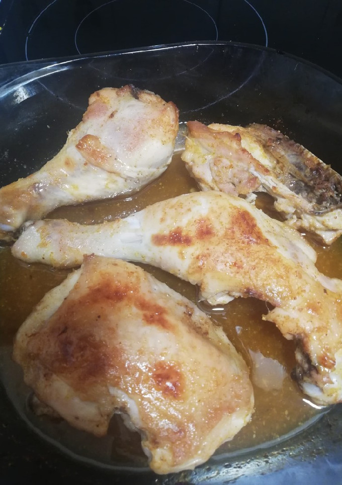 Una foto de Pollo con salsa de miel y mostaza