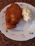 Pechuga rellena (Cordón Bleu) de jamón serrano y queso