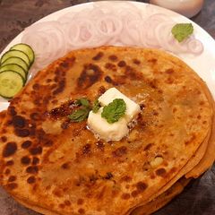 A picture of 🥔🌶Dhaba style Aloo parathe🌶🥔.