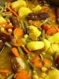 Potaje con albóndigas de bacalao