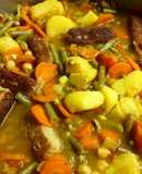 Potaje con albóndigas de bacalao