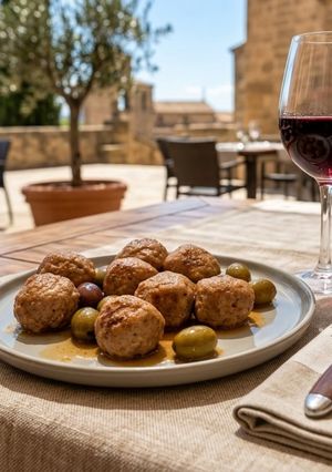 Foto principal de Albóndigas de cerdo con olivas verdes de Caspe