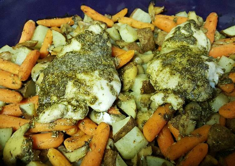 Recipe of Any-night-of-the-week Chicken &amp; Garlic Vegetables