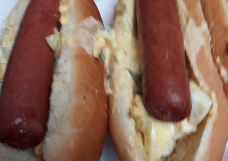 Step-by-Step Guide to Prepare Favorite Hotdogs with Egg-salad