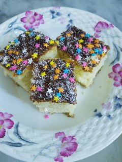 صورة لوصفة كيكة سهله جدا وسريعه