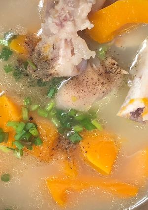 Hình của món Canh bí ngô giò heo.