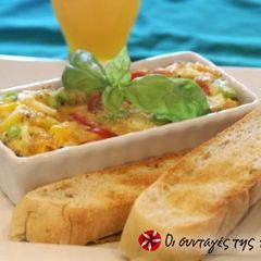 A picture of Zucchinis with eggs.