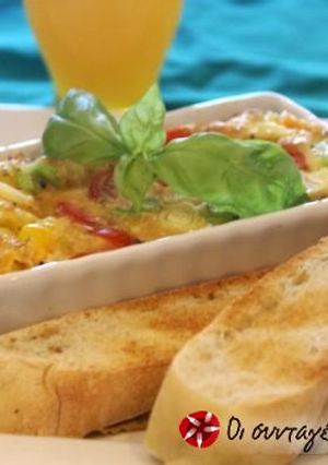 A picture of Zucchinis with eggs.