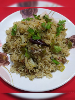 A picture of Masala pulao recipe / veg biryani pulao.
