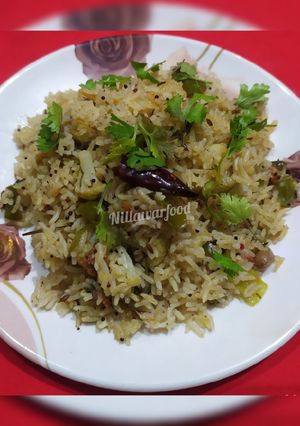A picture of Masala pulao recipe / veg biryani pulao.