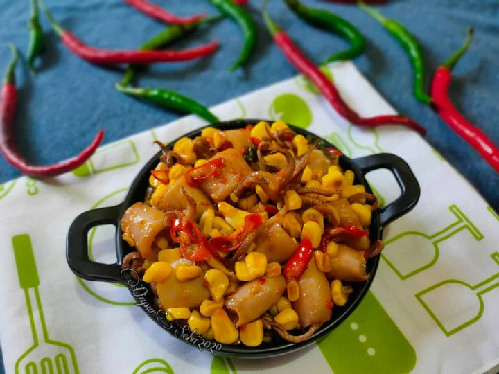Langkah Mudah untuk Membuat Resep  Cumi Asin Jagung Manis 🐙🌽 yang Bikin Ngiler, Lezat Sekali