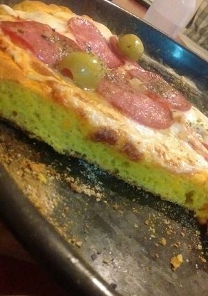 Una foto de Pizza con masa de zapallo