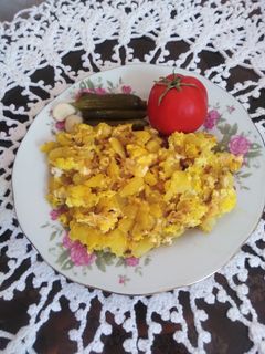 عکسی از دستور خوراک سیب‌زمینی‌تخم‌مرغ