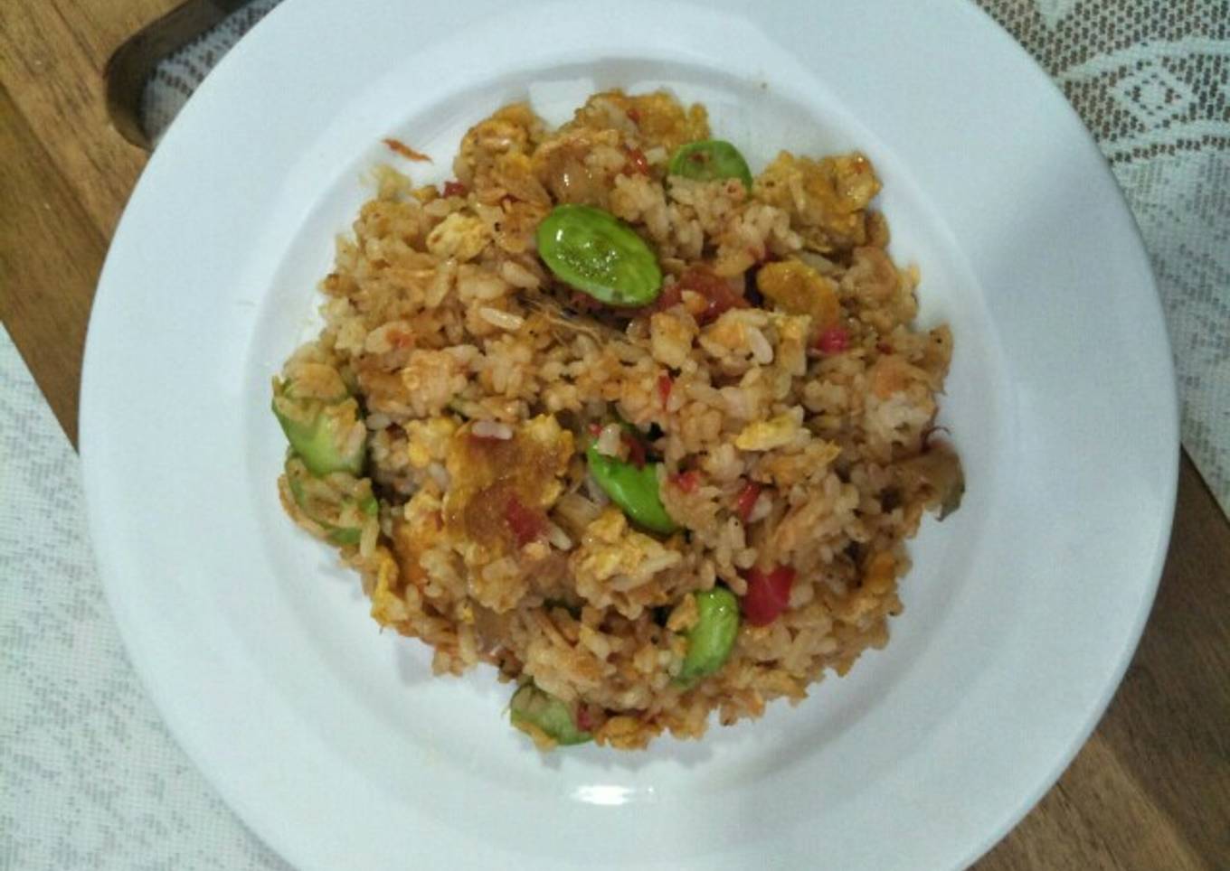 Resep 428. Nasi Goreng Rebon Pete yang Enak