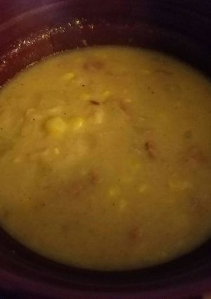 A picture of New England Corn Chowder.