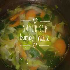 A picture of Sayur Sop bumbu racik,simple.