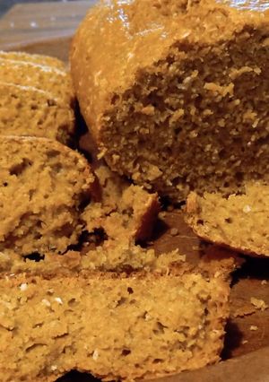 Una foto de Budín de zanahoria y algarroba