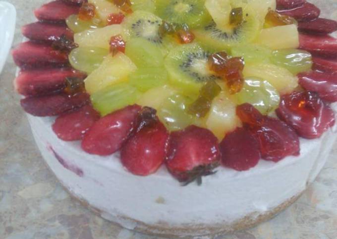 Fresh fruit cheese cake