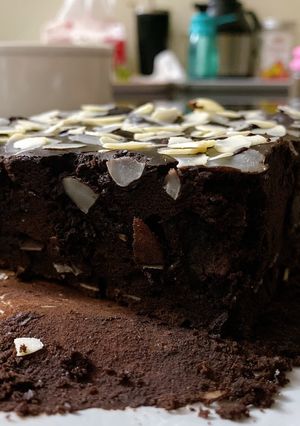 Hình của món Brownie không cần lò nướng.