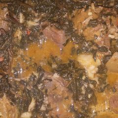 A picture of Bitterleaf soup.
