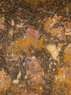 A picture of Bitterleaf soup.