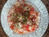Ensalada de Picadillo y gambas