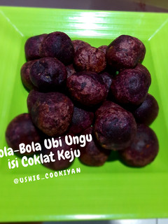 Foto resep Bola-Bola Ubi Ungu isi Coklat Keju