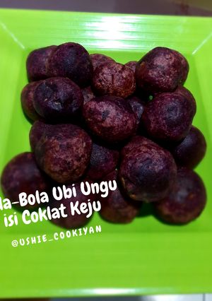 Foto resep Bola-Bola Ubi Ungu isi Coklat Keju