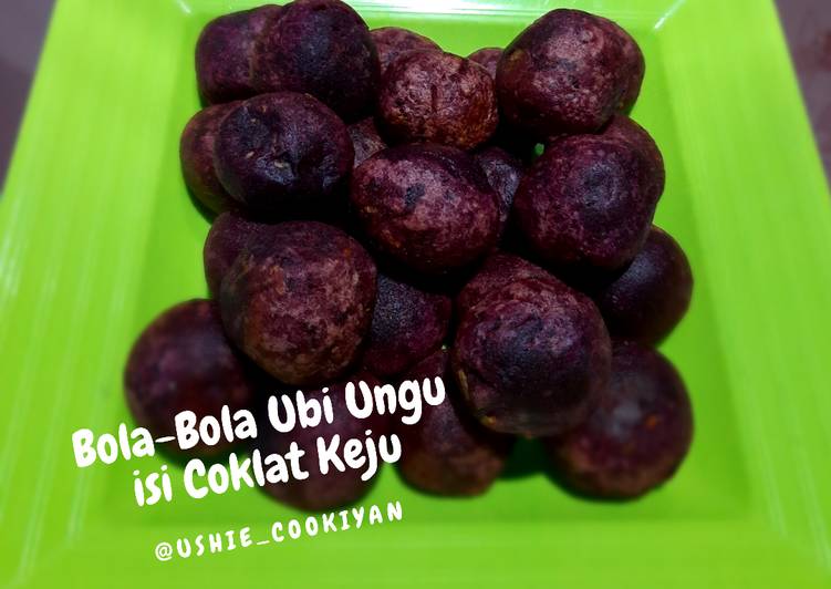 Bola-Bola Ubi Ungu isi Coklat Keju