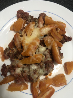 Una foto de Carne picada con queso y San jacobos