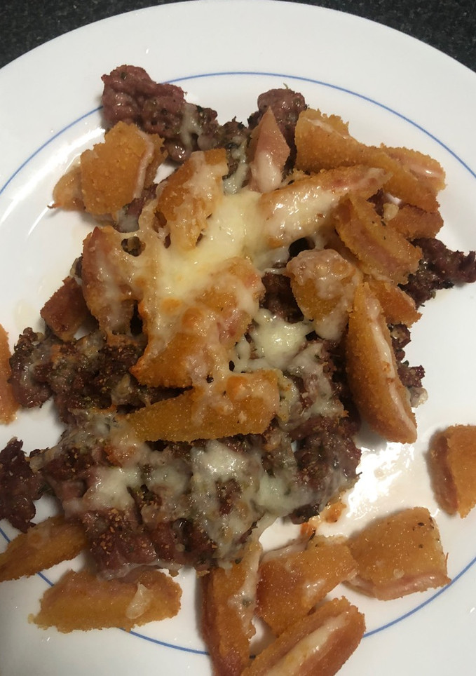 Una foto de Carne picada con queso y San jacobos