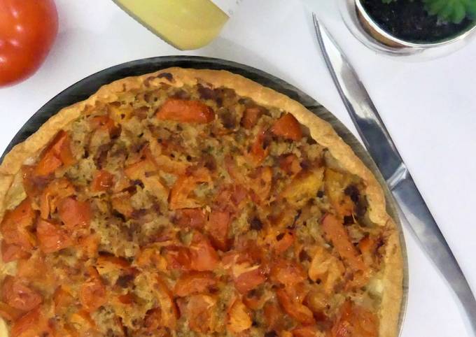 Tarte thon tomates moutarde