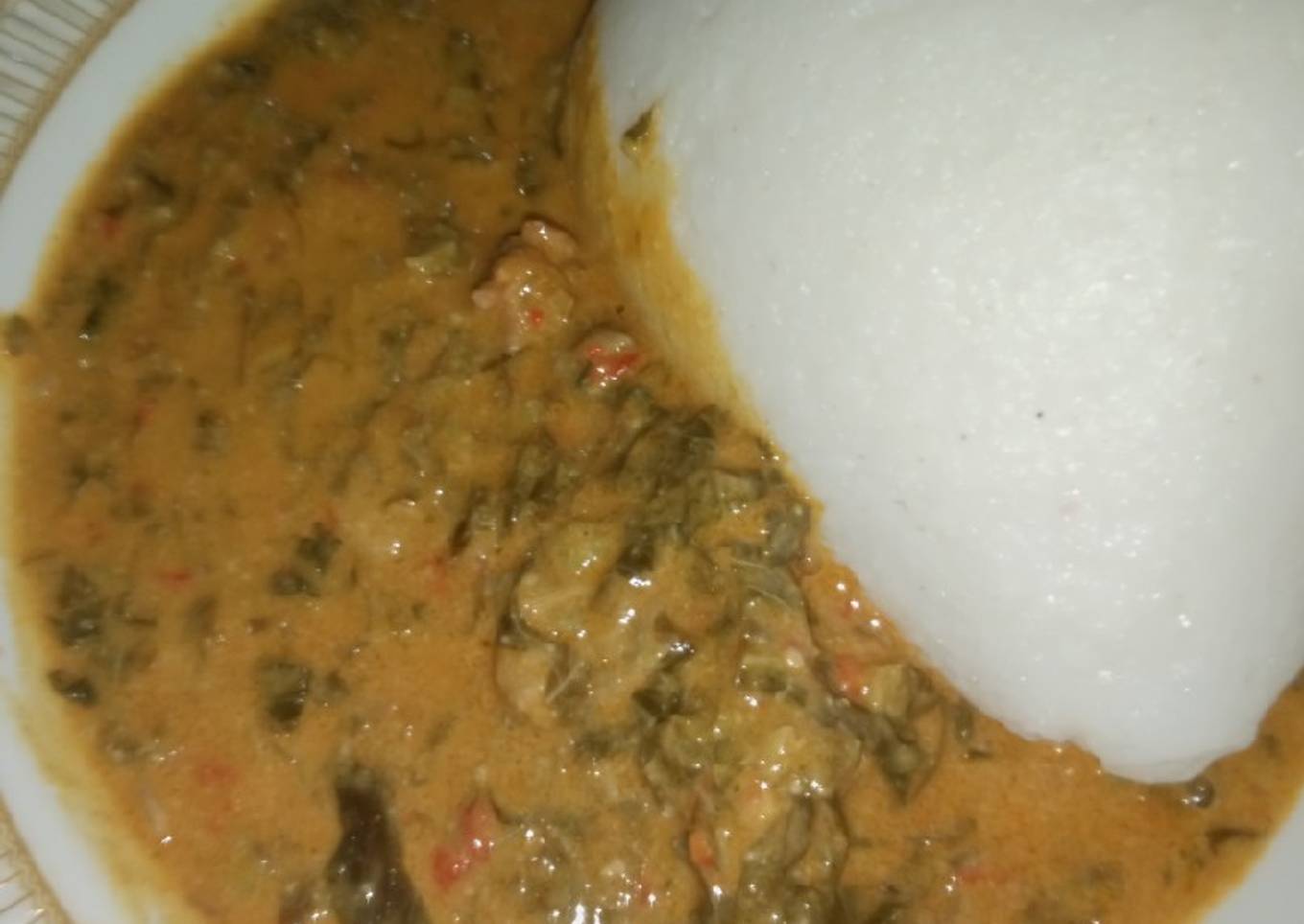 Groundnut Soup with Tuwon Shinkafa