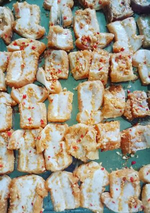Hình của món Khô nạm cá tra sình.