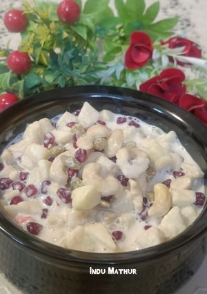 फ्रूट्स क्रीम (fruits cream recipe in Hindi) रेसिपी मुख्य फोटो