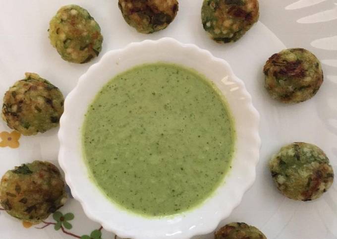 Sago spinach appe