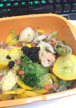 海鮮松露時蔬 的食譜成品照片